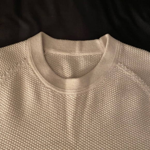 Lululemon | Mens Size Large Ivory | Textured Knit Crewneck Sweater | EUC - Picture 2 of 5